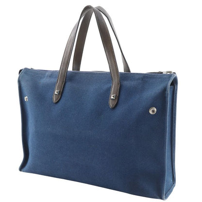 Hermes Cabas Mirror PM Medle Canvas Navy L Handbag Blue
