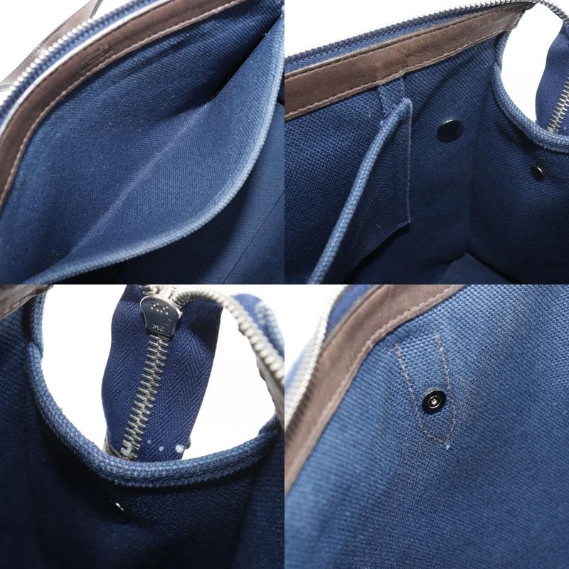 Hermes Cabas Mirror PM Medle Canvas Navy L Handbag Blue