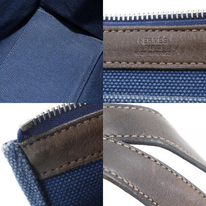 Hermes Cabas Mirror PM Medle Canvas Navy L Handbag Blue