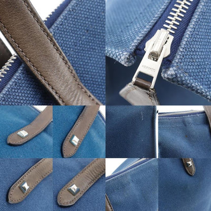 Hermes Cabas Mirror PM Medle Canvas Navy L Handbag Blue