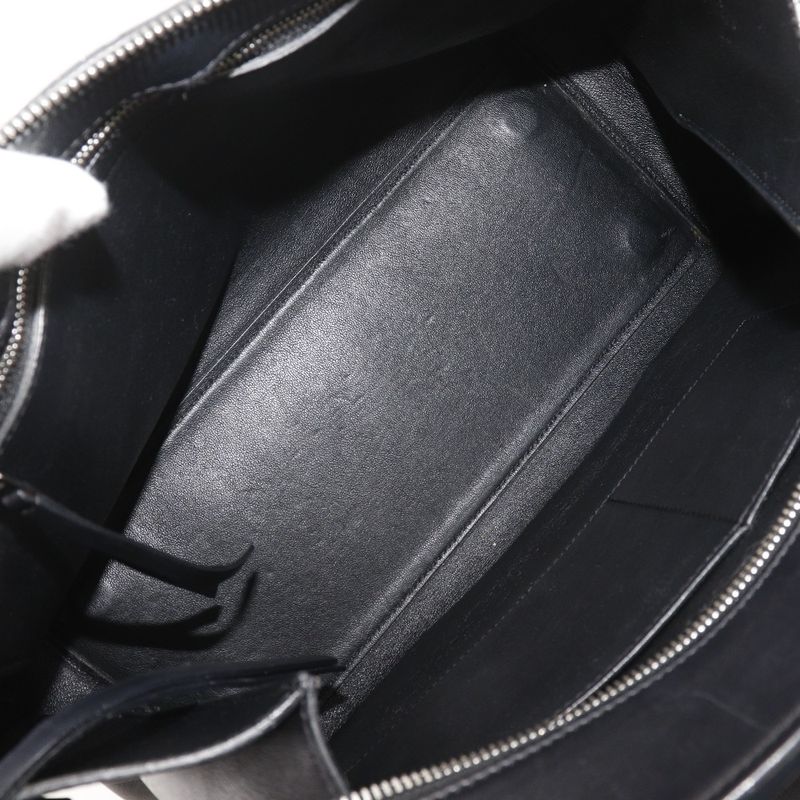Celine Edge Bicolor Leather Black Beige Shoulder Bag
