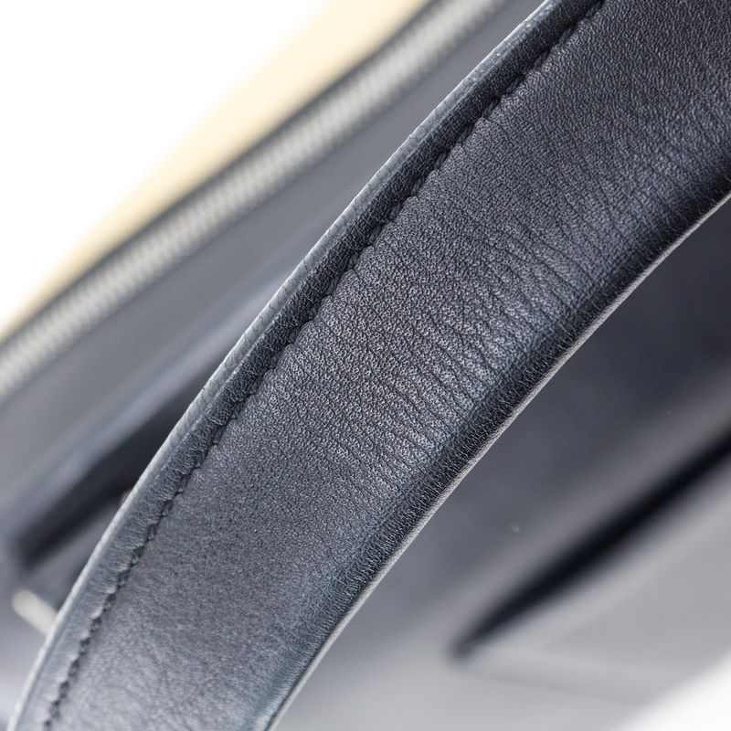 Celine Edge Bicolor Leather Black Beige Shoulder Bag