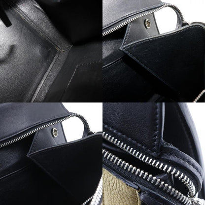 Celine Edge Bicolor Leather Black Beige Shoulder Bag
