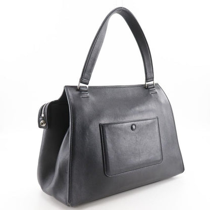 Celine Edge Bicolor Leather Black Beige Shoulder Bag