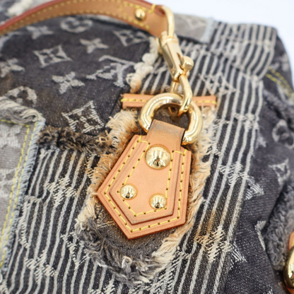 Louis Vuitton Patchwork Postie Messenger Bag Monogram Denim Gray