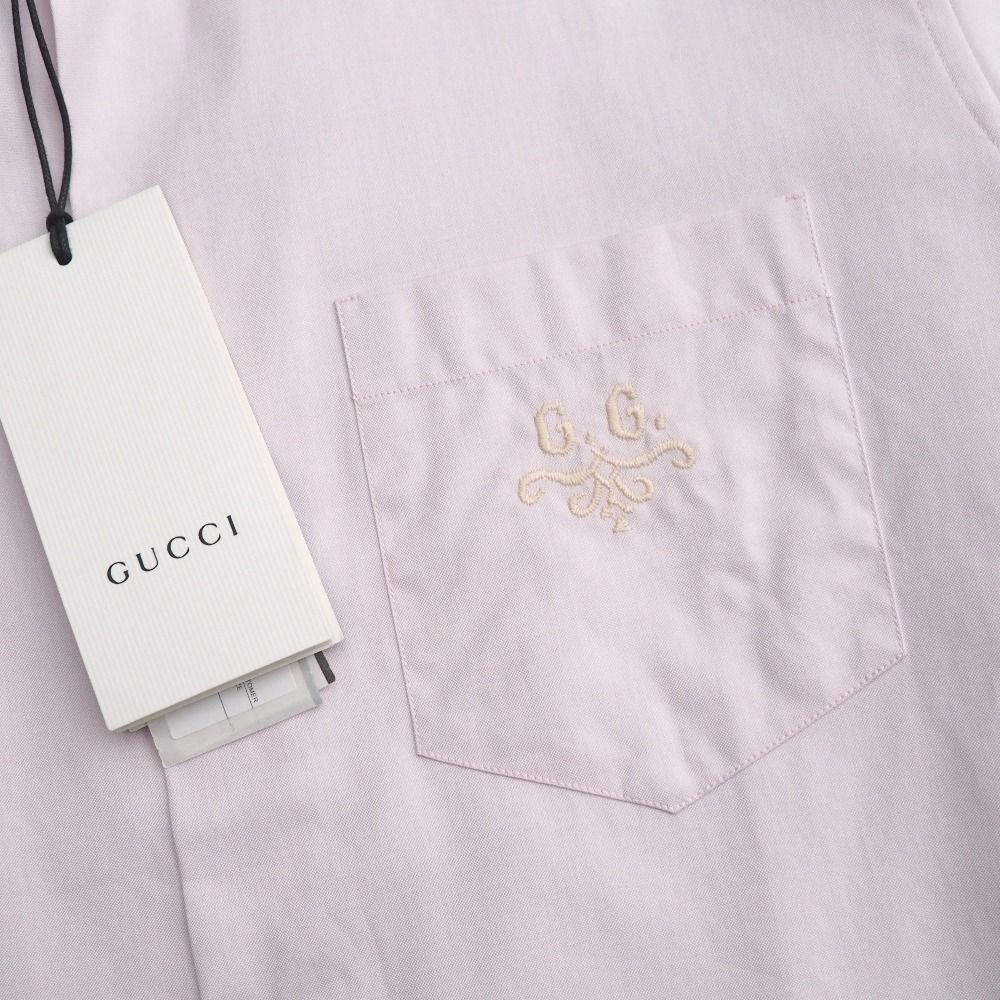 Gucci Long Sleeve Shirt 15 GG Logo Cotton — view 7