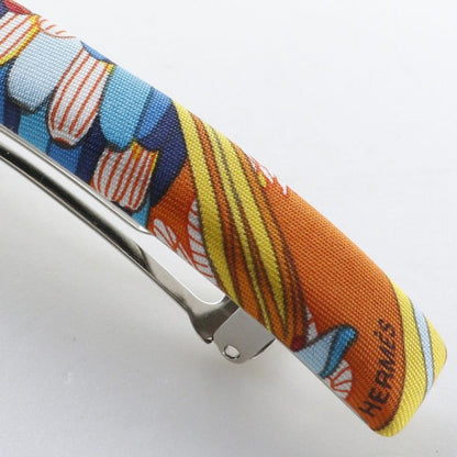 Hermes Silk Orange Multicolor Barrette