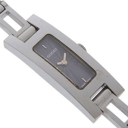Gucci Stainless Steel Quartz Analog Display Black Dial Watch