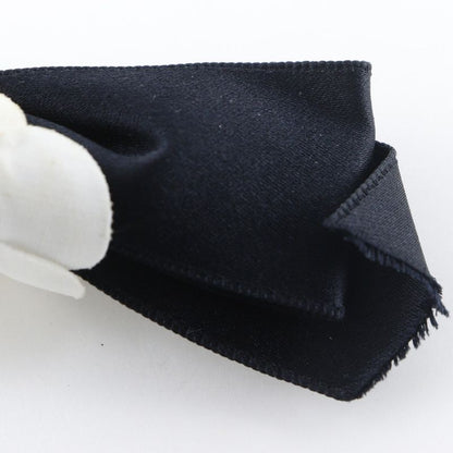 Chanel Camellia Ribbon Satin Black White Barrette