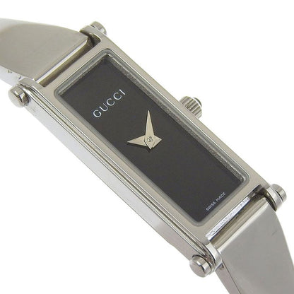 Gucci Stainless Steel Quartz Analog Display Black Dial Watch