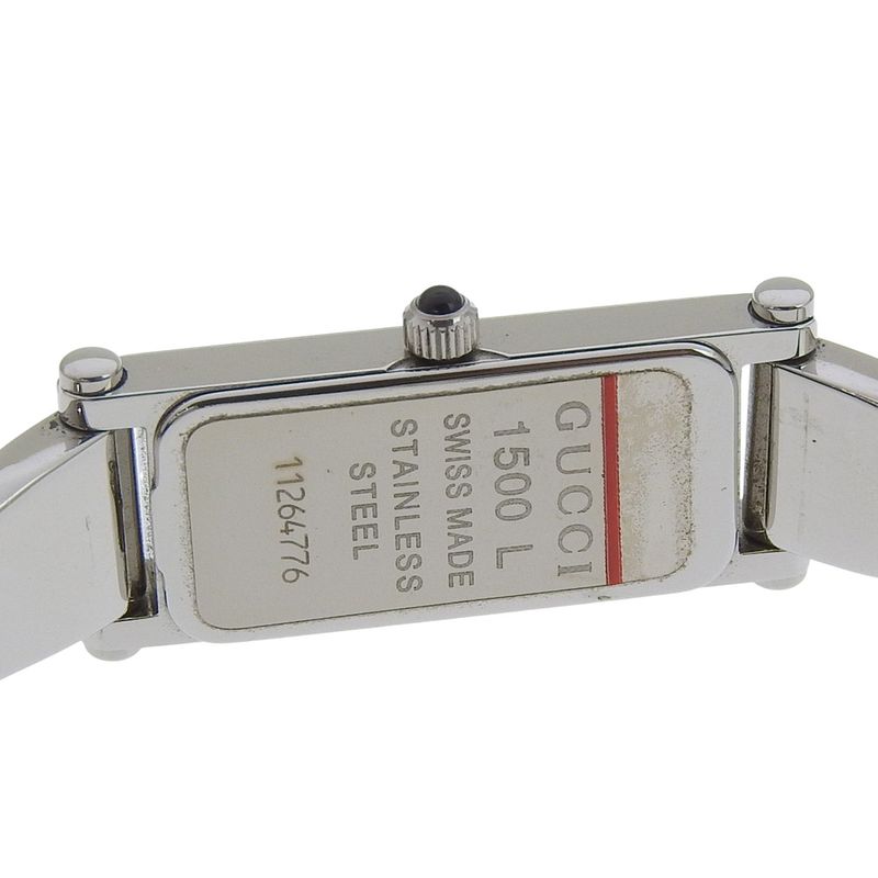 Gucci Stainless Steel Quartz Analog Display Black Dial Watch