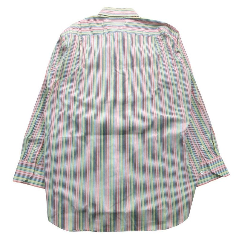 Dior Vintage Shirt Dress Long Sleeve Top Multi Stripe 39.5 [multi-condition Rank A