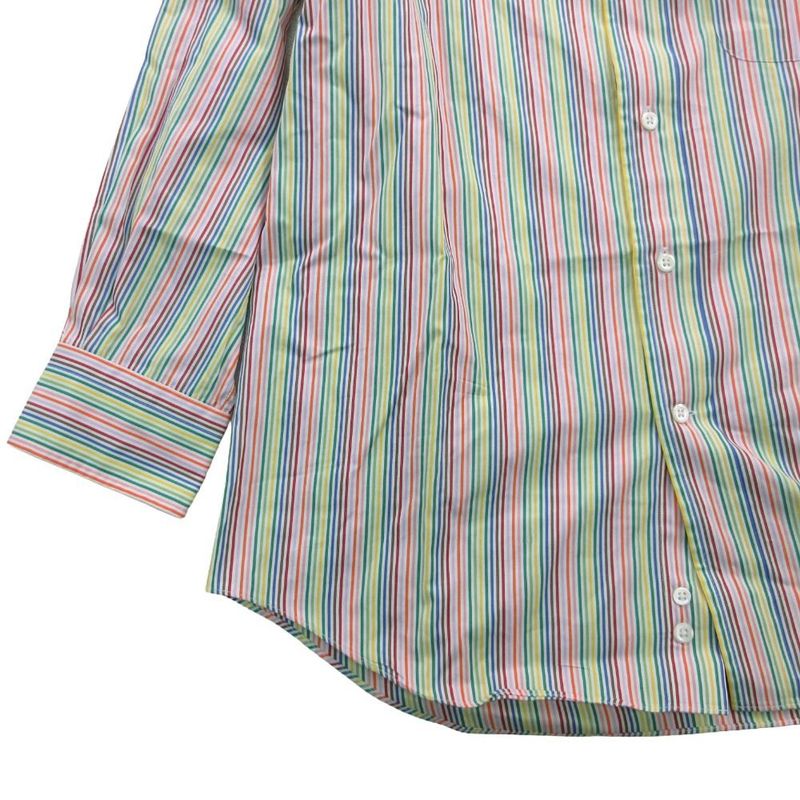 Dior Vintage Shirt Dress Long Sleeve Top Multi Stripe 39.5 [multi-condition Rank A