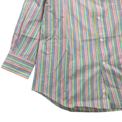 Dior Vintage Shirt Dress Long Sleeve Top Multi Stripe 39.5 [multi-condition Rank A