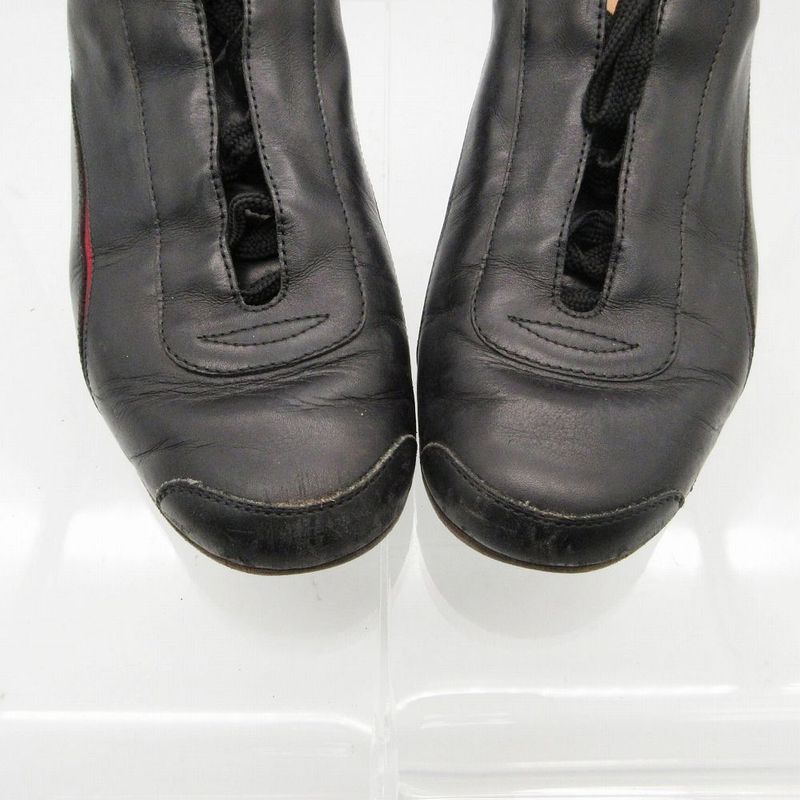 Louis Vuitton Black Leather Sneakers Shoes 35