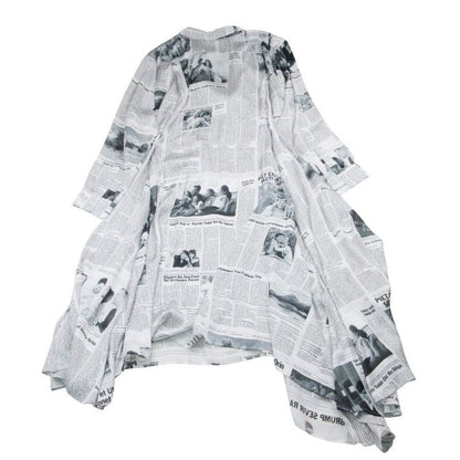 Balenciaga Long Shirt Dress Long Sleeve Bowtie Ribbon New Space Pattern 34