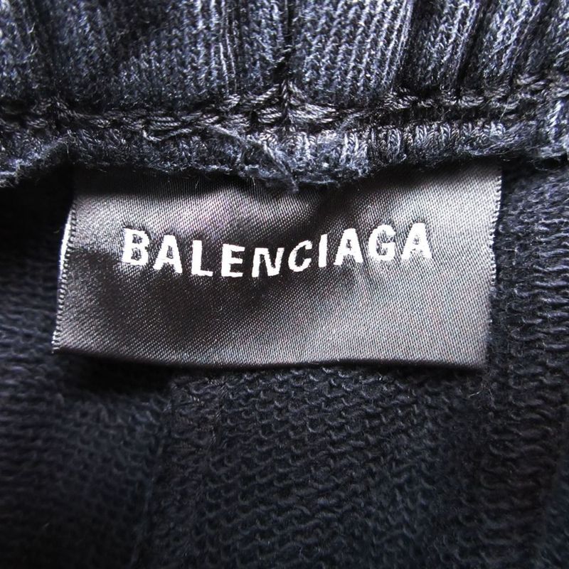 Balenciaga Sweatshirt Baggy Pants Side Logo Embroidery Jersey Gray XS