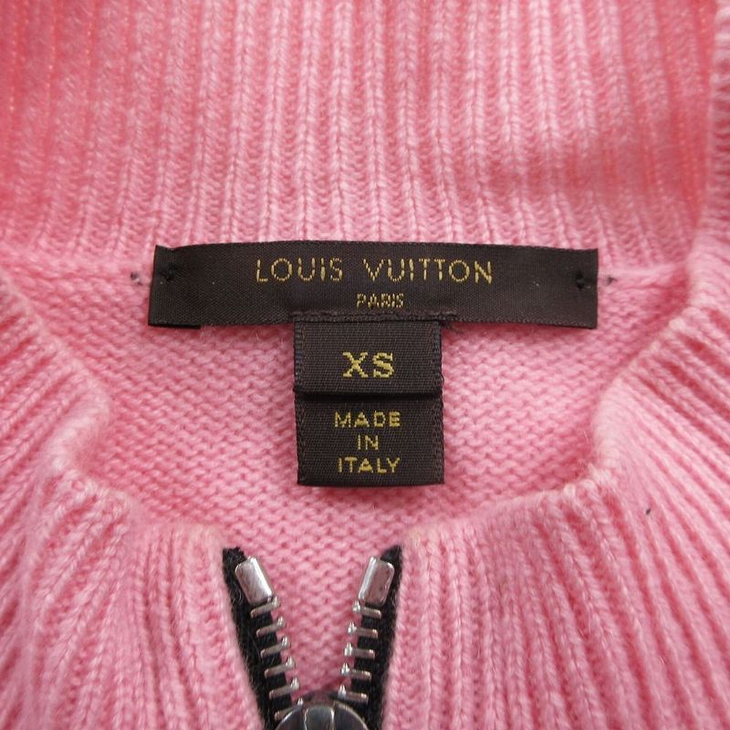 Louis Vuitton Cashmere Driver's Knit Jacket Pink XS