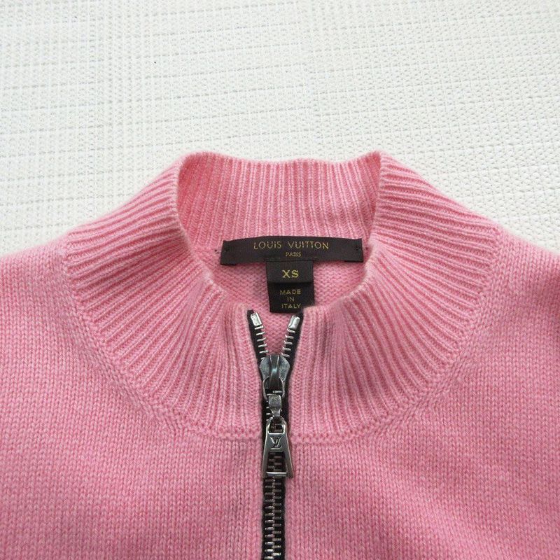 Louis Vuitton Cashmere Driver's Knit Jacket Pink XS