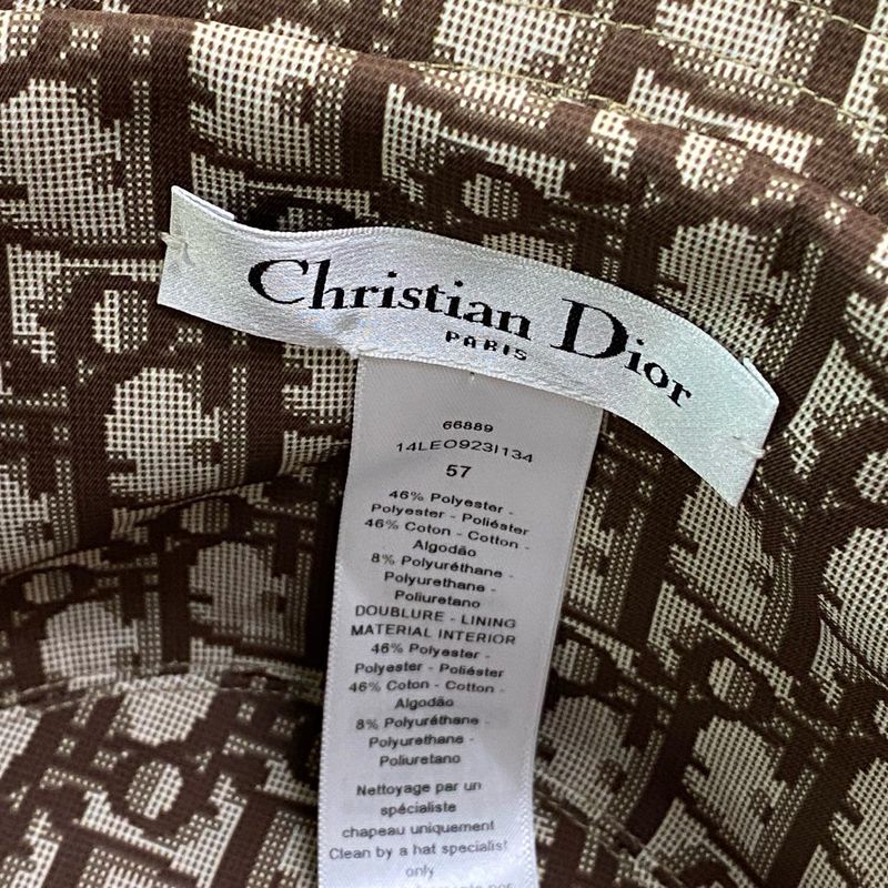 Dior C4 Leopard Trotter Reversible Bucket Hat 57 Hat Headgear