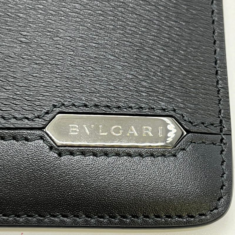 Bvlgari Coin Case with Key Ring Serpenti Scaliermann Black