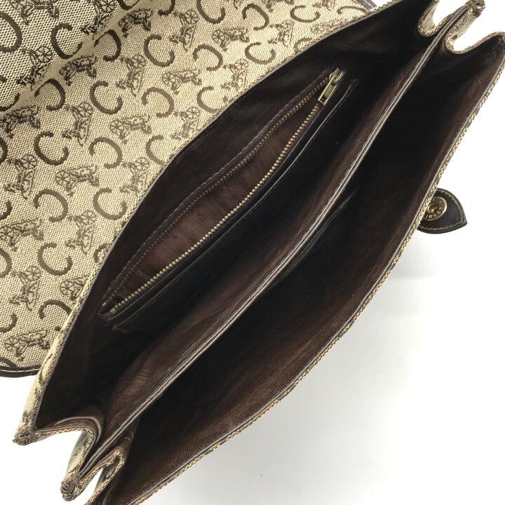 Celine C Macadam Canvas Hand Brown Purse