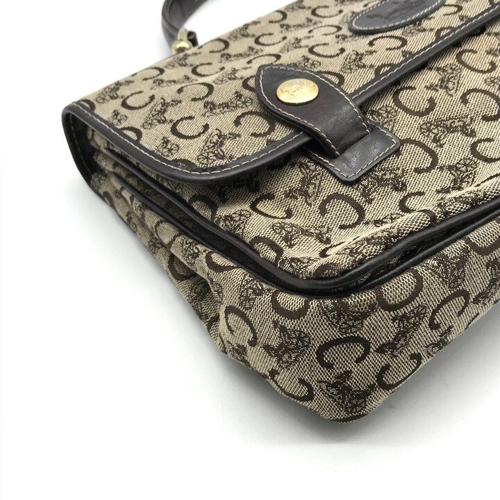 Celine C Macadam Canvas Hand Brown Purse