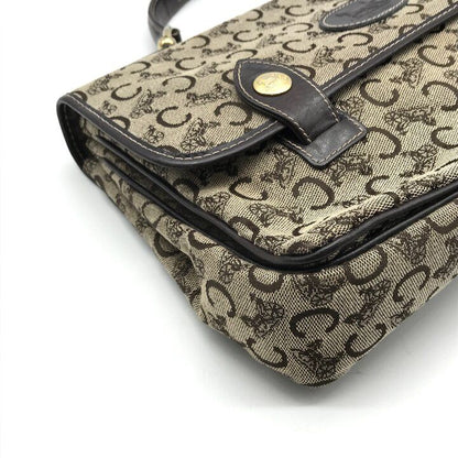 Celine C Macadam Canvas Hand Brown Purse