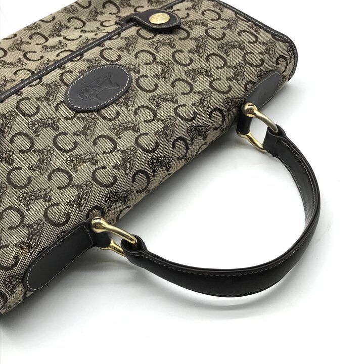 Celine C Macadam Canvas Hand Brown Purse
