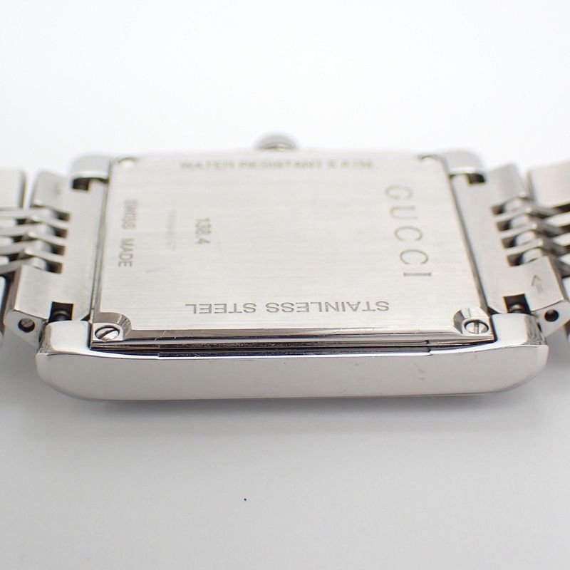 Gucci Timeless Rectangle Quartz Watch Brown Dial SS