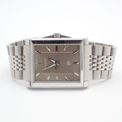 Gucci Timeless Rectangle Quartz Watch Brown Dial SS