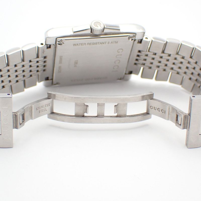 Gucci Timeless Rectangle Quartz Watch Brown Dial SS