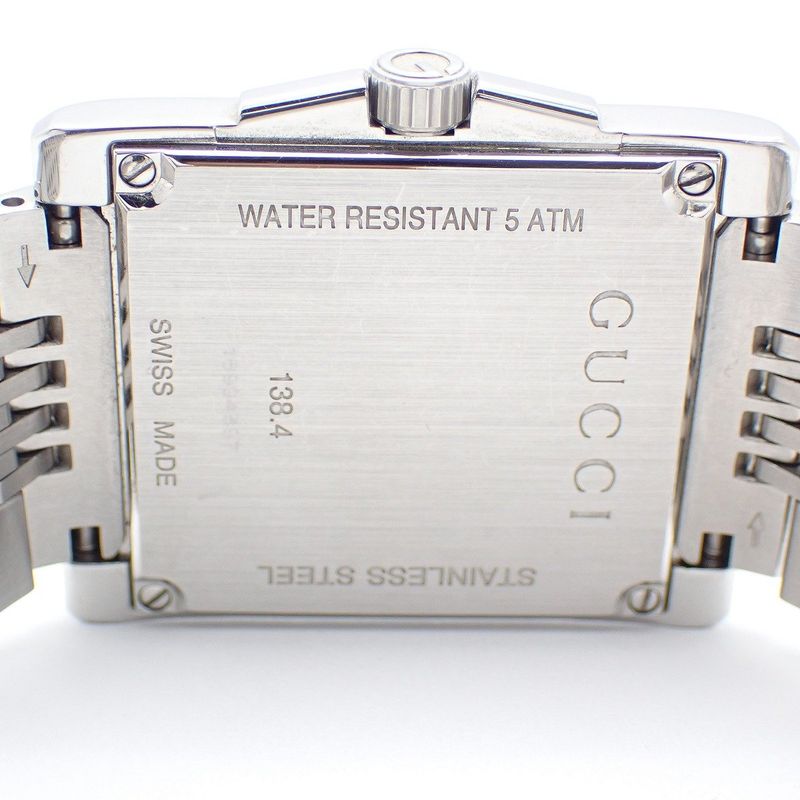 Gucci Timeless Rectangle Quartz Watch Brown Dial SS