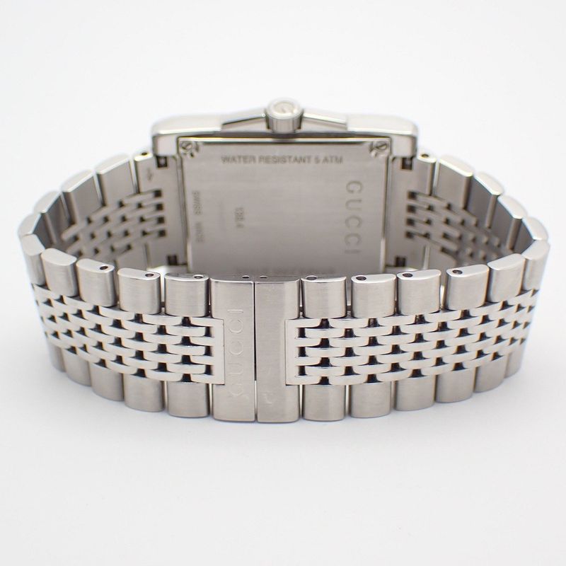 Gucci Timeless Rectangle Quartz Watch Brown Dial SS