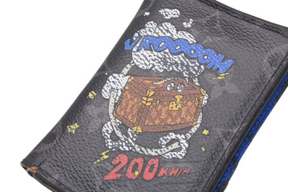 Louis Vuitton Monogram Eclipse Pocket Organizer Card Case Black Blue Leather — view 5