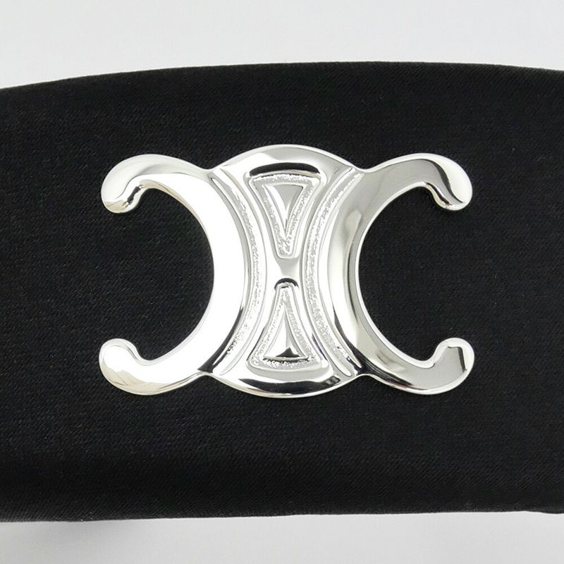 Celine Triomphe Headband Black Hair