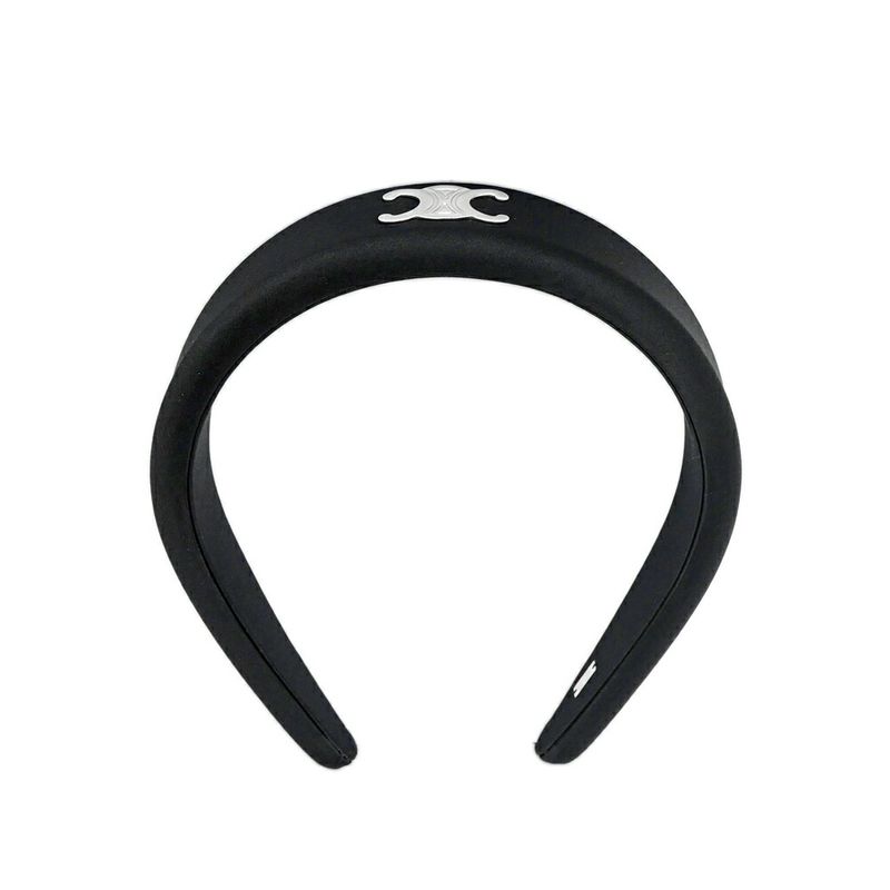 Celine Triomphe Headband Black Hair