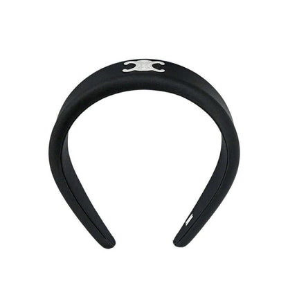 Celine Triomphe Headband Black Hair