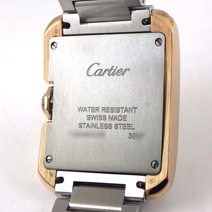 Cartier Watch Tank Aggress MM Rectangular Roman Index Diamond Bezel