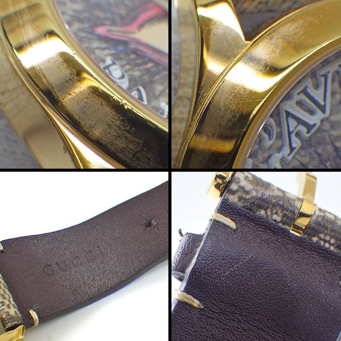 Gucci Watch Timeless 126.4 Eye Motif Beige Brown GG Supreme Dial SS