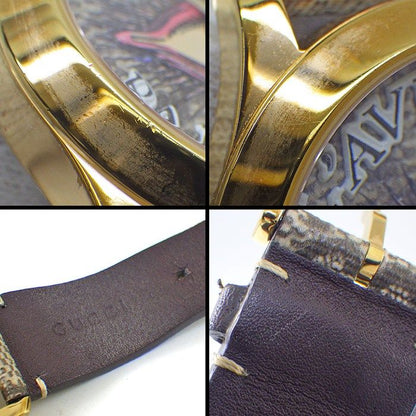 Gucci Watch Timeless 126.4 Eye Motif Beige Brown GG Supreme Dial SS