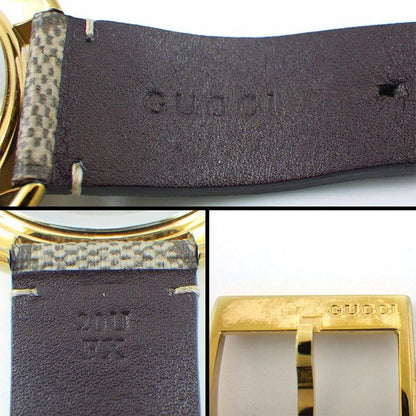 Gucci Watch Timeless 126.4 Eye Motif Beige Brown GG Supreme Dial SS