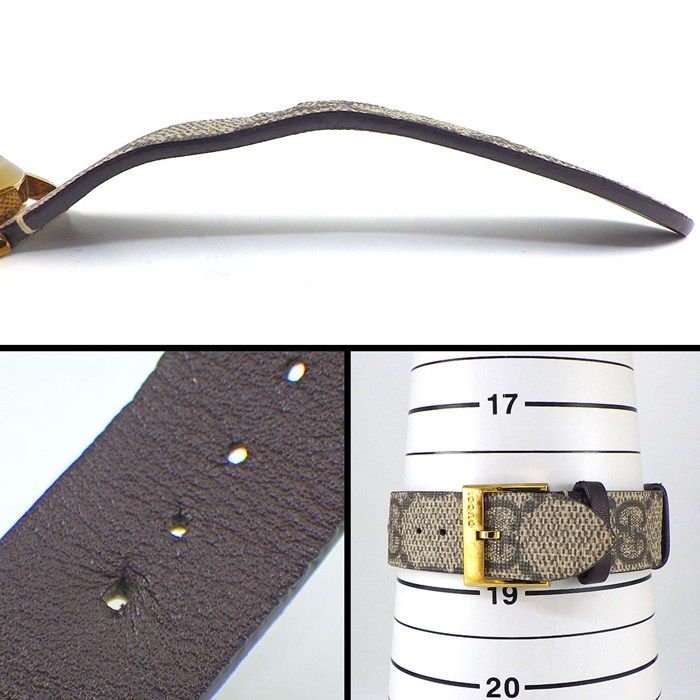 Gucci Watch Timeless 126.4 Eye Motif Beige Brown GG Supreme Dial SS