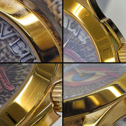 Gucci Watch Timeless 126.4 Eye Motif Beige Brown GG Supreme Dial SS