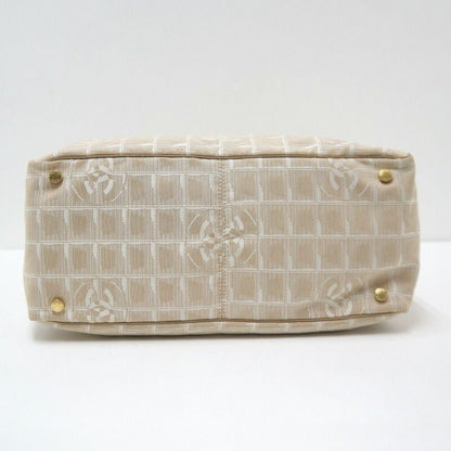 Chanel New Travel Canvas Leather Pink Beige