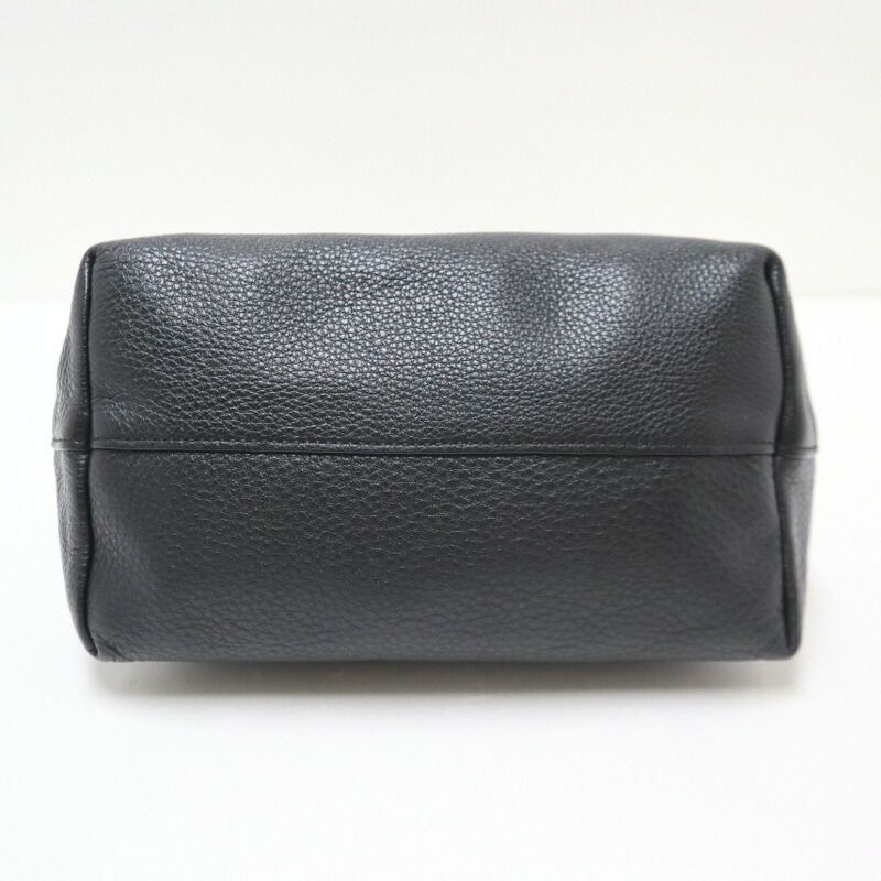 Prada 2-Way Shoulder Bag Leather Black Gold