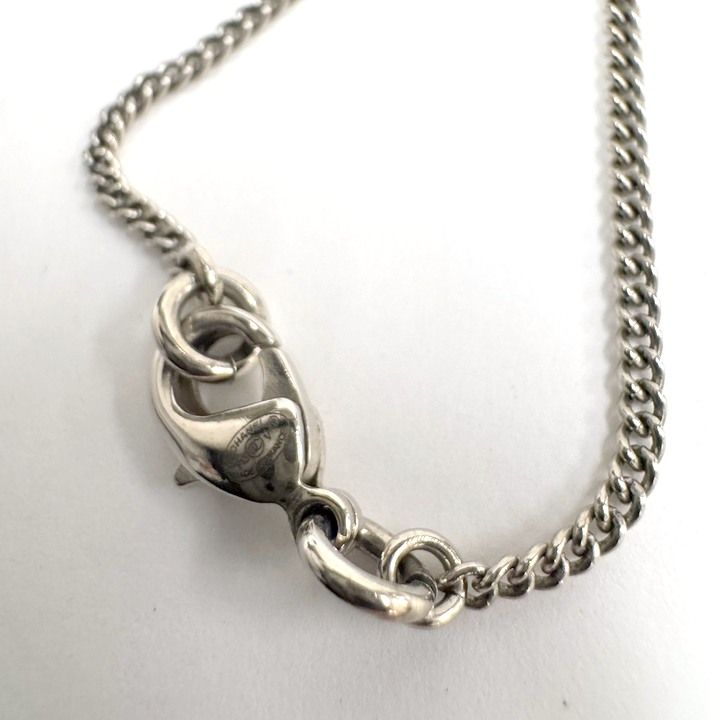 Chanel Necklace CC Logo Rhinestone Silver 