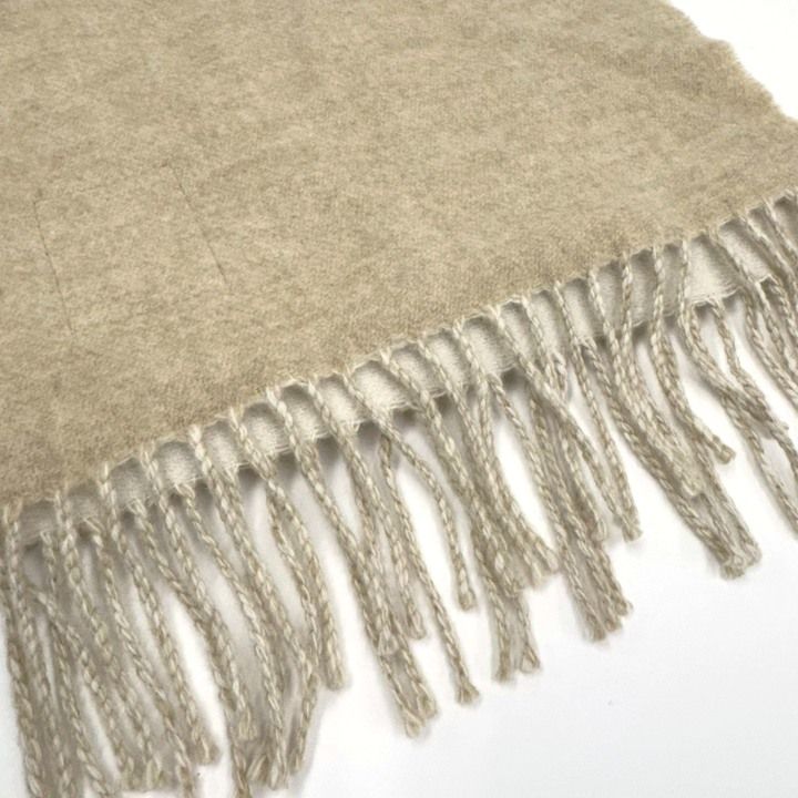 Loewe Cashmere Blend Reversible Scarf Anagram Ivory Sand Wool :ivory