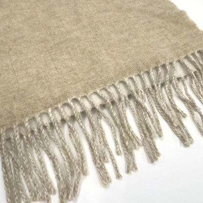 Loewe Cashmere Blend Reversible Scarf Anagram Ivory Sand Wool :ivory