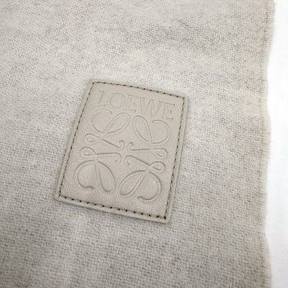 Loewe Cashmere Blend Reversible Scarf Anagram Ivory Sand Wool :ivory
